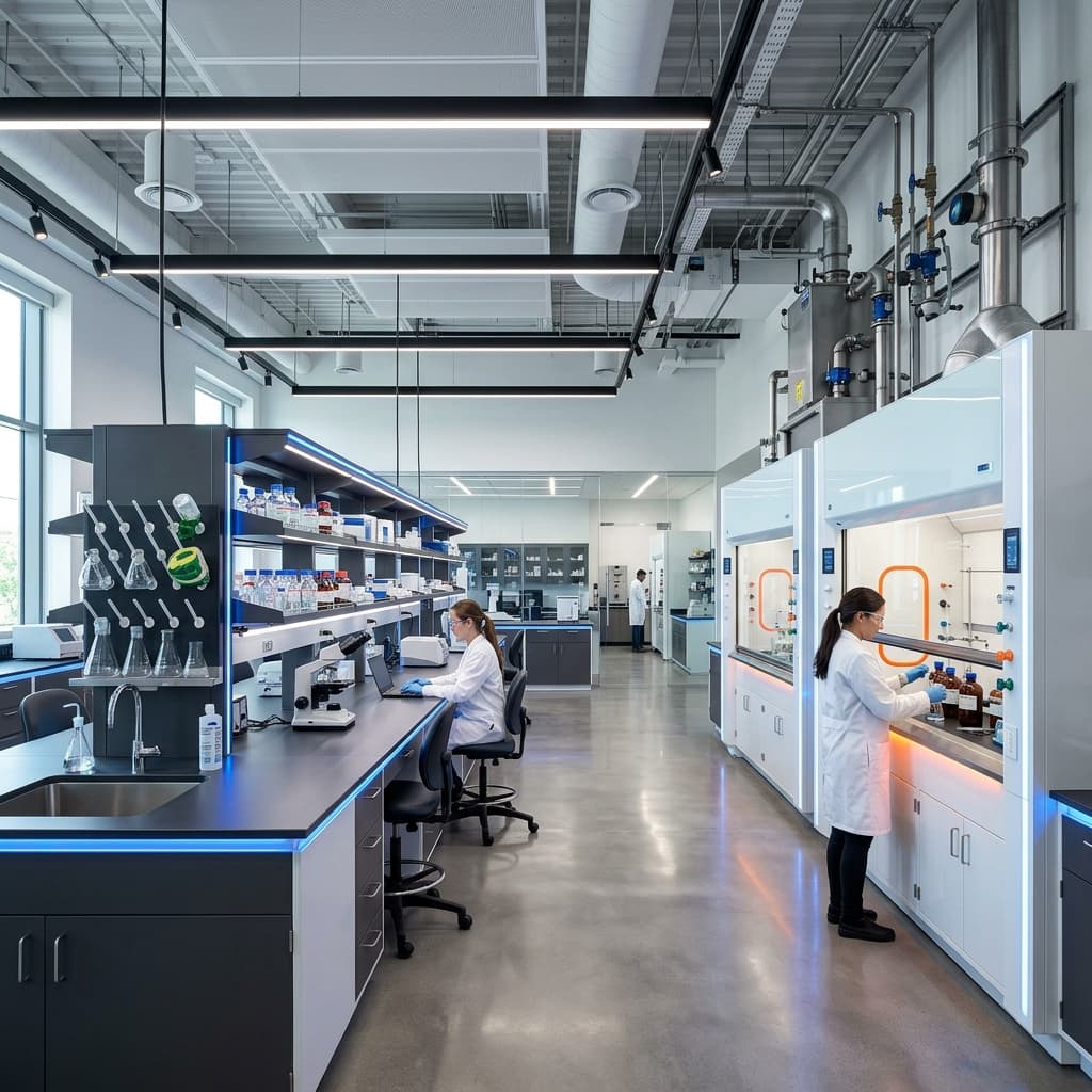 Furniture Laboratorium: Meja Lab, Fume Hood & Scrubber